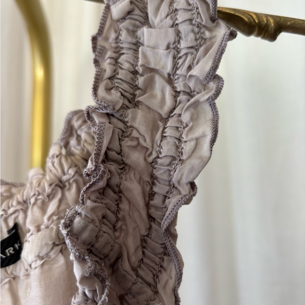 Metropark Light Beige Ruffle Top - Picture 4 of 11